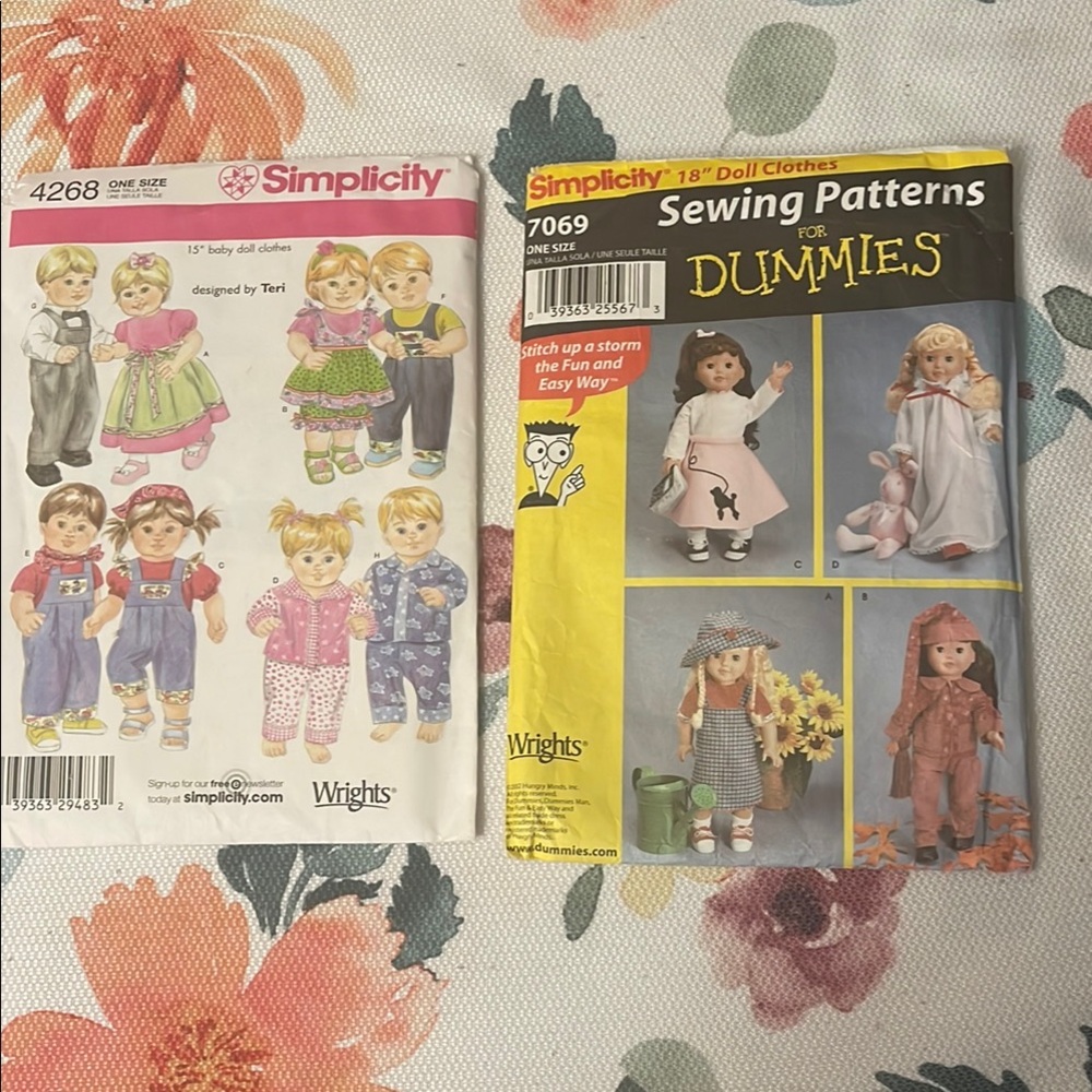 Simplicity Baby Doll Clothes Sewing Patterns